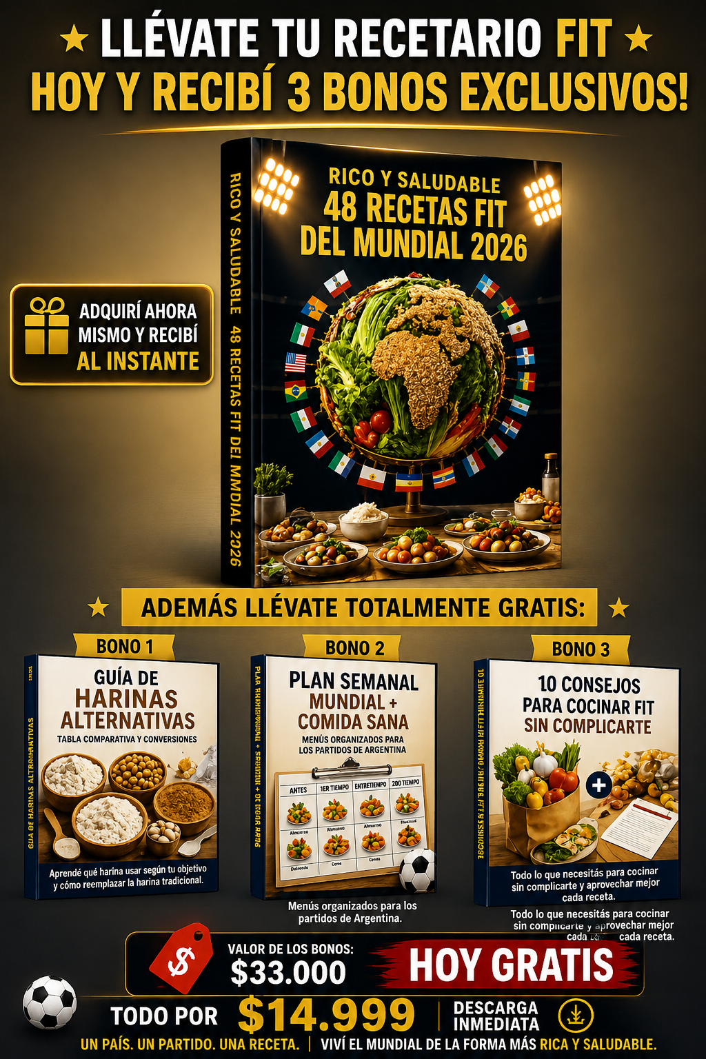 Rico y Saludable: 48 Recetas Fit para el Mundial 2026 ⚽🥗